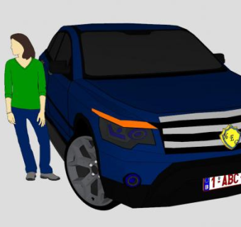 NEG越野车SU模型下载_sketchup草图大师SKP模型