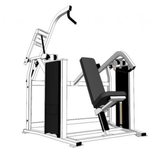 综合力量健身器械肩部推举器SU模型下载_sketchup草图大师SKP模型