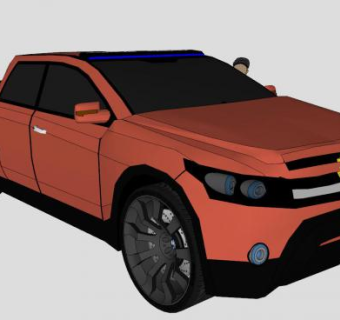 皮卡汽车SU模型下载_sketchup草图大师SKP模型