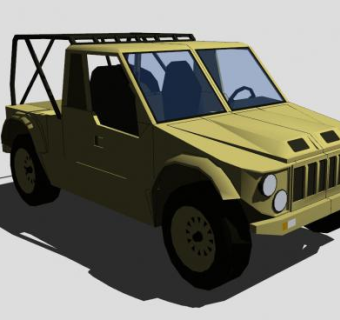 轻型轮式车辆SU模型下载_sketchup草图大师SKP模型