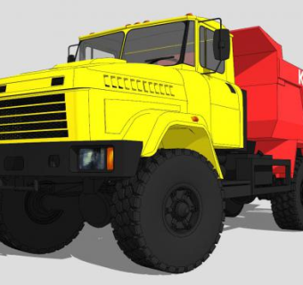 自卸卡车SU模型下载_sketchup草图大师SKP模型