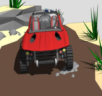 全地形越野车SU模型下载_sketchup草图大师SKP模型