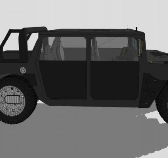 会i悍马H1越野车SU模型下载_sketchup草图大师SKP模型
