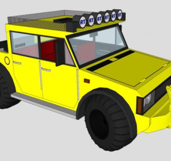 越野皮卡车辆SU模型下载_sketchup草图大师SKP模型
