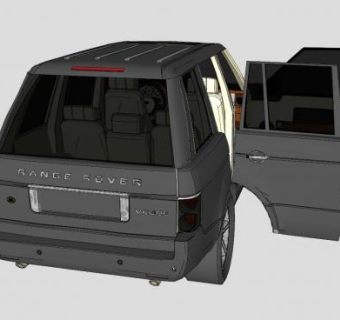 路虎揽胜豪华SUV汽车SU模型下载_sketchup草图大师SKP模型