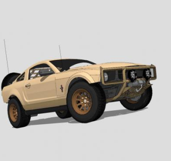 野马越野车SU模型下载_sketchup草图大师SKP模型