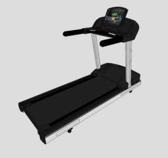 健身器材跑步机SU模型下载_sketchup草图大师SKP模型