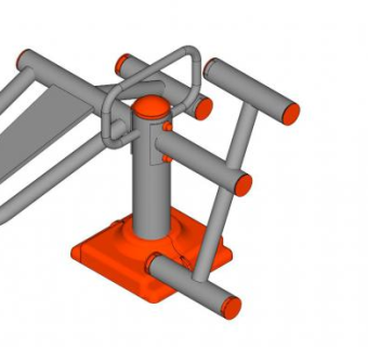 公共健身器材SU模型下载_sketchup草图大师SKP模型