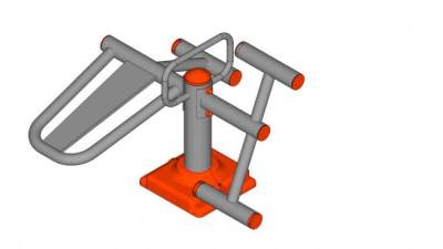 公共健身器材SU模型下载_sketchup草图大师SKP模型