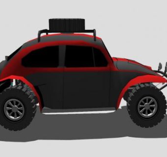 大众甲壳虫越野车SU模型下载_sketchup草图大师SKP模型