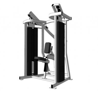 综合多功能训练器材SU模型下载_sketchup草图大师SKP模型