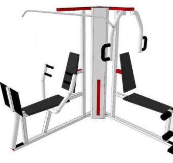 多功能二合一训练器SU模型下载_sketchup草图大师SKP模型