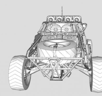 山地越野赛车SU模型下载_sketchup草图大师SKP模型