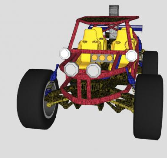 沙丘越野车SU模型下载_sketchup草图大师SKP模型