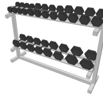 举重哑铃架SU模型下载_sketchup草图大师SKP模型