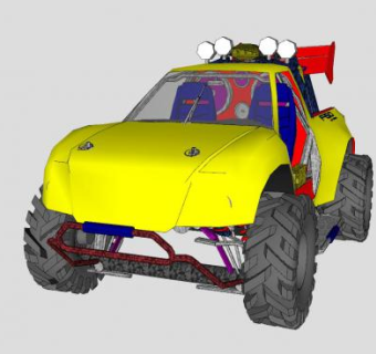 福特F150皮卡改装车SU模型下载_sketchup草图大师SKP模型