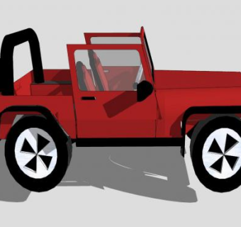 吉普车SU模型下载_sketchup草图大师SKP模型