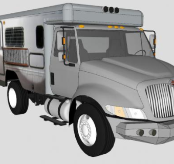 押运车车辆SU模型下载_sketchup草图大师SKP模型