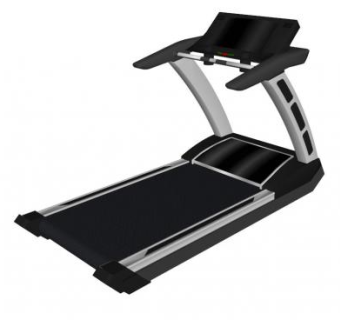 健身黑色跑步机SU模型下载_sketchup草图大师SKP模型