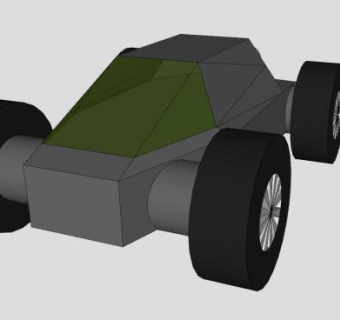 全地形车草图SU模型下载_sketchup草图大师SKP模型
