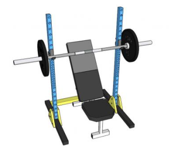 举重架杠铃SU模型下载_sketchup草图大师SKP模型