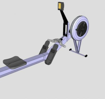 划船训练器SU模型下载_sketchup草图大师SKP模型