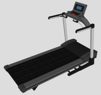 健身跑步机训练器SU模型下载_sketchup草图大师SKP模型