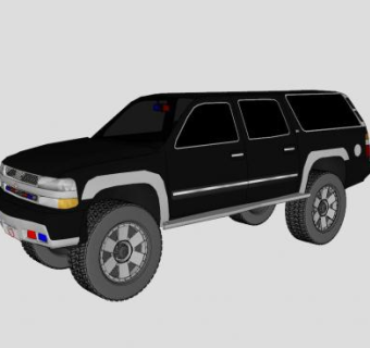 黑水公司车辆护送越野车SU模型下载_sketchup草图大师SKP模型