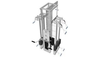 拉伸健身器材SU模型下载_sketchup草图大师SKP模型