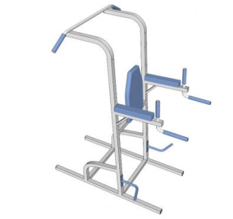 健身器材蓝色设备SU模型下载_sketchup草图大师SKP模型