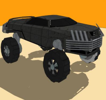 越野汽车SU模型下载_sketchup草图大师SKP模型