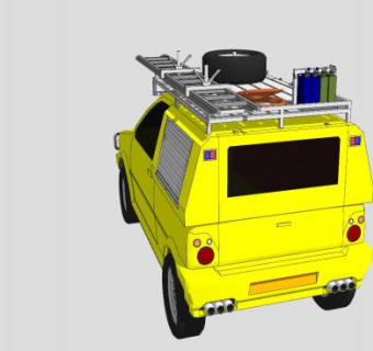 山地救援车SU模型下载_sketchup草图大师SKP模型