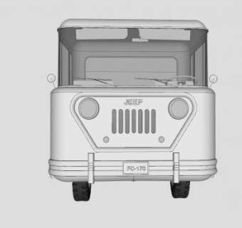 皮卡型吉普车SU模型下载_sketchup草图大师SKP模型