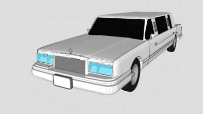 加长款豪华轿车SU模型下载_sketchup草图大师SKP模型