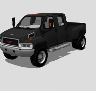 GMC商务皮卡汽车SU模型下载_sketchup草图大师SKP模型