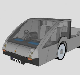 紧凑型皮卡汽车SU模型下载_sketchup草图大师SKP模型