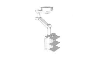 天花板安装手术设备器SU模型下载_sketchup草图大师SKP模型