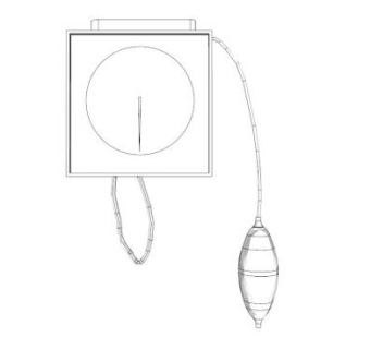 壁挂式脉压计无液面SU模型下载_sketchup草图大师SKP模型