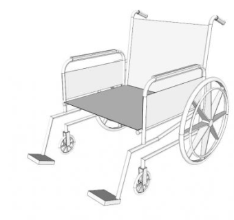 轮椅病人运输设备SU模型下载_sketchup草图大师SKP模型