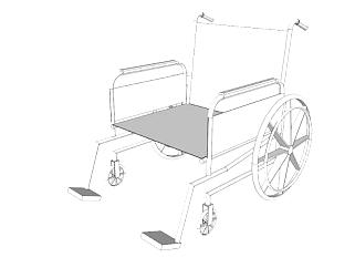 <em>轮椅</em>病人运输设备SU模型下载_sketchup草图大师SKP模型