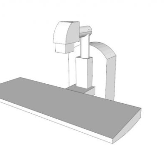 放射科桌子SU模型下载_sketchup草图大师SKP模型
