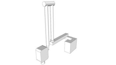 牙科器械墙壁安装SU模型下载_sketchup草图大师SKP模型