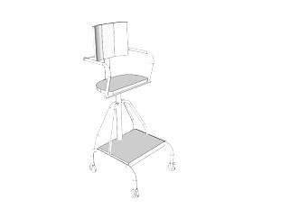 可调节旋涡座椅SU模型下载_sketchup草图大师SKP模型