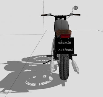 凯旋摩托车街车SU模型下载_sketchup草图大师SKP模型