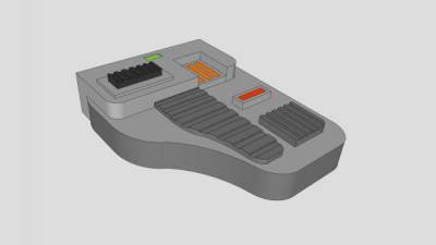 大脑皮层刺激器设备SU模型下载_sketchup草图大师SKP模型