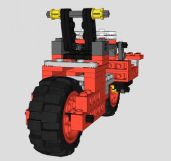 积木摩托车SU模型下载_sketchup草图大师SKP模型