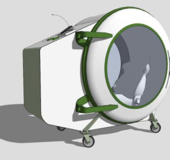 便携式氧气室SU模型下载_sketchup草图大师SKP模型