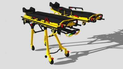 紧急情况下简易床SU模型下载_sketchup草图大师SKP模型