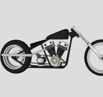 机车车身无把手SU模型下载_sketchup草图大师SKP模型