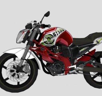 雅马哈街道越野车SU模型下载_sketchup草图大师SKP模型